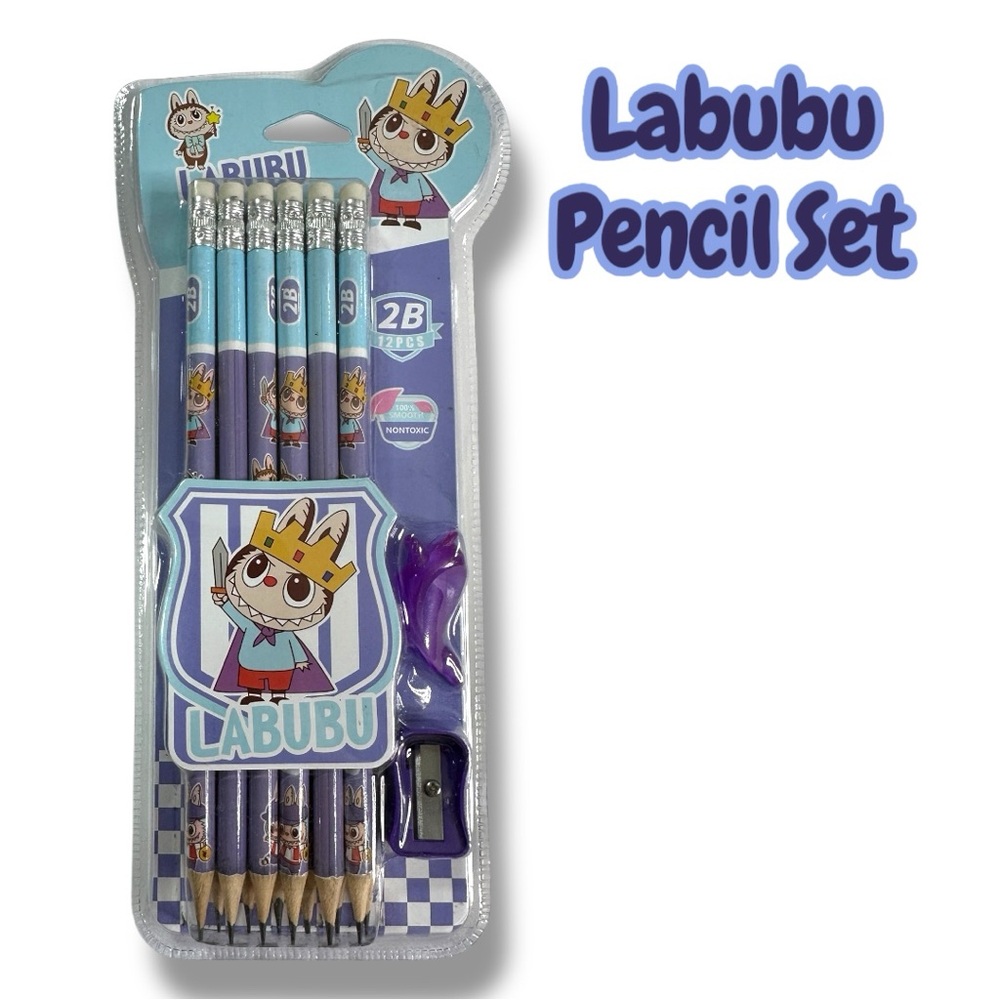 Labubu Blue Pencil Set